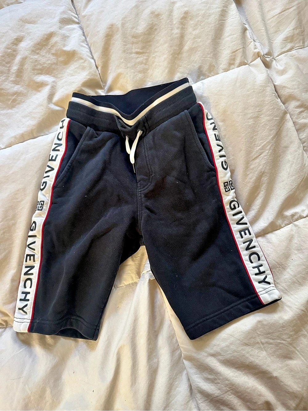 Givenchy Kids Logo Side-Stripe Sweatshorts Boys Size 8